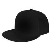 ZJHCEUS Custom Hats Customized Flat Brim Caps Personalized Hip Hop Hats Sun Visors Baseball Cap for Men Women, Black,059